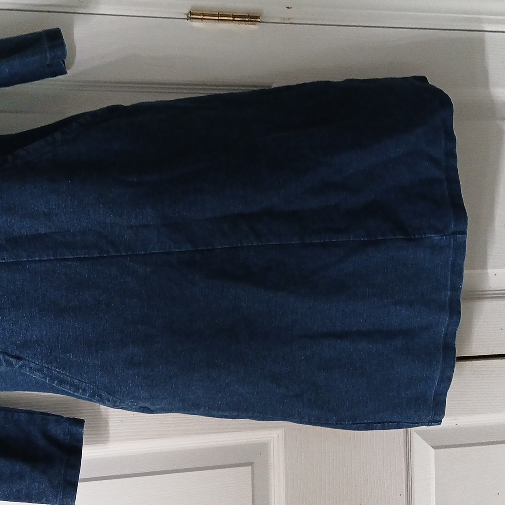 Boden Denim Dress Blue 3/4 Sleeve Round Neck Pockets Sz 6 NWOT - Picture 2 of 9